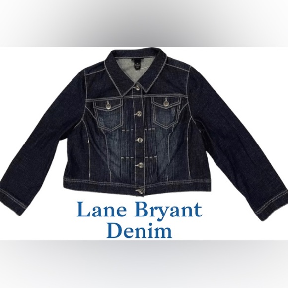 28W Lane Bryant Denim Jacket with Stretch - Picture 4 of 17